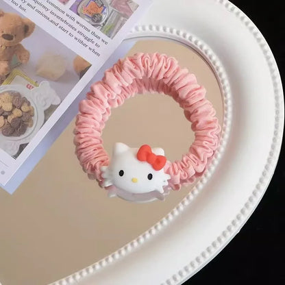 5-Piece Cartoon Hair Tie Set - Cute Elastic Hair Bands, Hair Loops & Headband Accessories for Girls