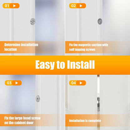 12Pcs Magnetic Cabinet Door Closure – Hidden Metal Catch for Closet & Cabinet Doors