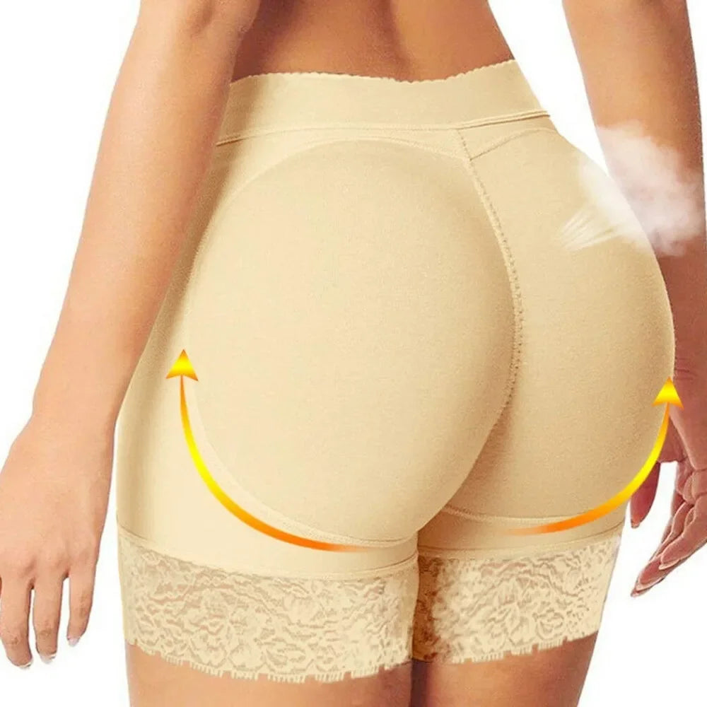 Women's Soft Breathable Butt Lifter Panties – High-Waist Push-Up Padded Cotton Underwear