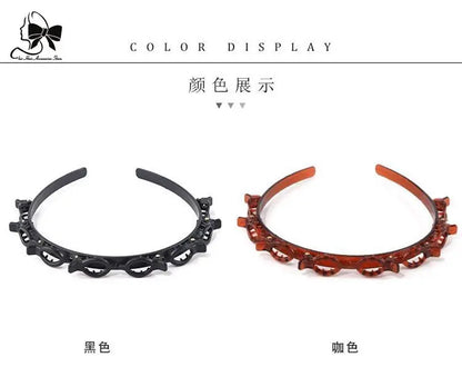2024 New Double Band Headbands for Women – Non-Slip Hair Bands with Clips, Bezel Hair Hoop, Fashion Headwear