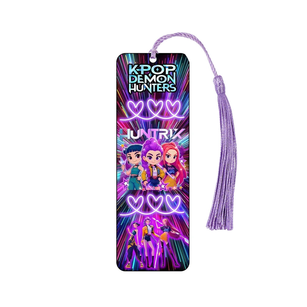 KPop Demon Hunters Huntrix Cartoon Bookmarks – Cute Anime Stationery for Fans & Students