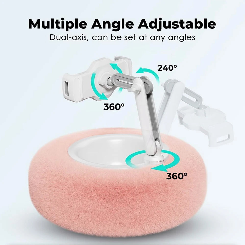 2024 Plush Pillow Phone and Tablet Stand - Adjustable Desktop Bracket for Live Streaming and Video Chats - Lazy Tablet Holder