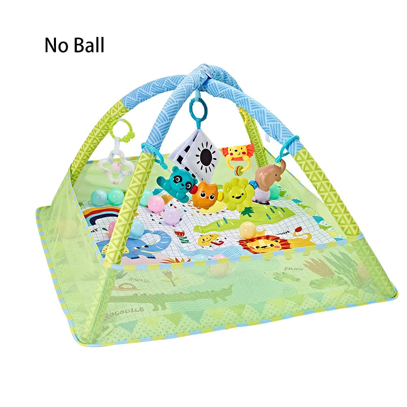 Baby Play Gym Mat — Activity Play Mat with Rack for Newborns & Toddlers 0–36 Months, Tummy Time, Crawling & Play Blanket Toys