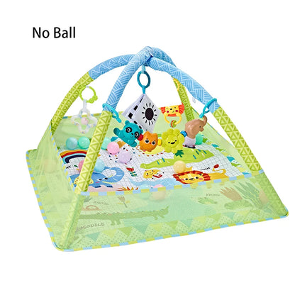 Baby Play Gym Mat — Activity Play Mat with Rack for Newborns & Toddlers 0–36 Months, Tummy Time, Crawling & Play Blanket Toys