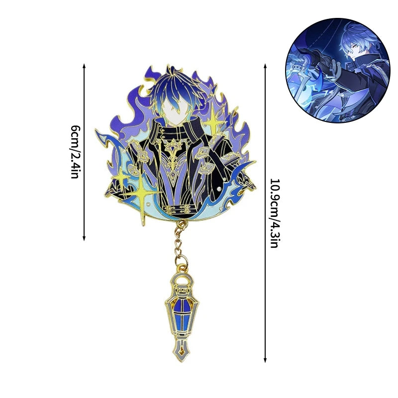 Honkai Star Rail & Genshin Impact Character Pins - Kawaii Metal Cosplay Brooch Badges for Fans