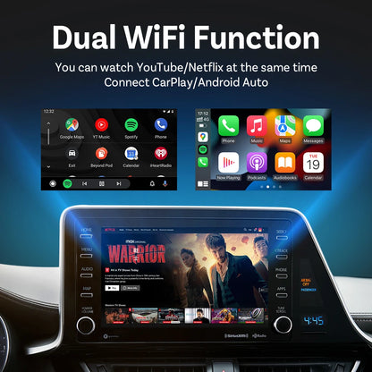 OTTOCAST Play2Video Pro AI Box – Wireless CarPlay & Android Auto Adapter with YouTube, Netflix, IPTV for 98% of Cars