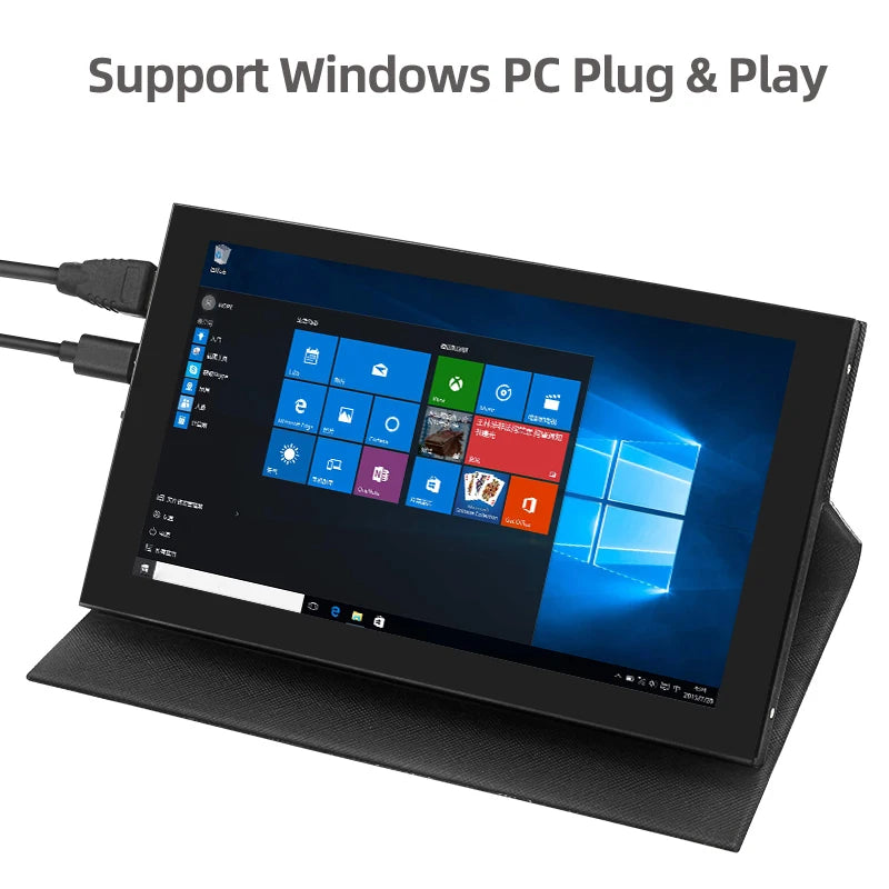 7 Inch IPS LCD Touch Screen – Mini HDMI-Compatible Display for Raspberry Pi 5/4, Windows PC, Game Console with Case Holder