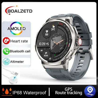 New 710mAh Bluetooth Smartwatch for Men – 1.85" HD Screen, Heart Monitor, Waterproof Fitness Watch for Android & iOS