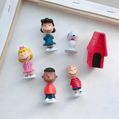 12PCS Peanuts Snoopy Mini Figures – Charlie, Sally & Woodstock Kawaii Anime Toy Cake Decorations Gift Set