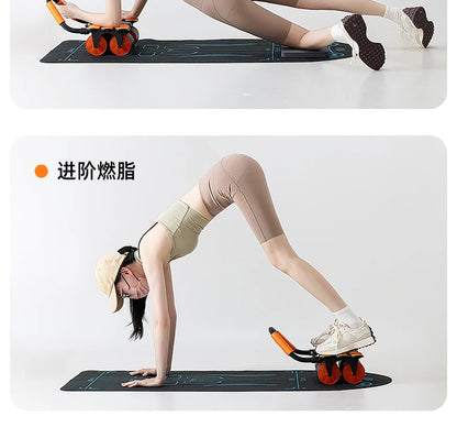 Abdominal Wheel with Automatic Rebound – Four Wheels & Six-Elbow Support for Core Training
