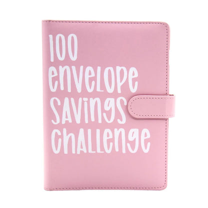 100 Day Couple's Challenge Journal – PU Leather Loose-Leaf Savings Book with Magnetic Buckle, Save & Make Money Notebook