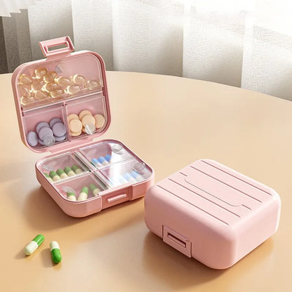 Seven-Day Medicine Organizer Box – 21 Black Compartments Portable Plastic Pill & Vitamin Storage Case