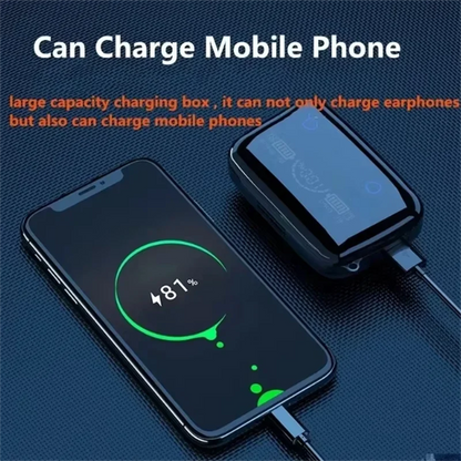 Original M19 Wireless Bluetooth Headset – LED Display Earbuds with Mic for iPhone & Xiaomi TWS Earphones