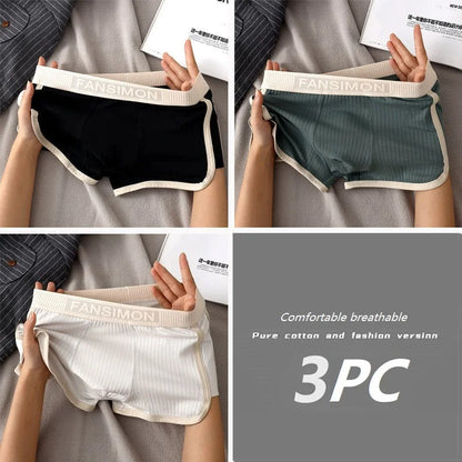 Men’s Breathable Mesh Boxer Briefs - Stretch U-Crotch Underwear with Wide Waistband