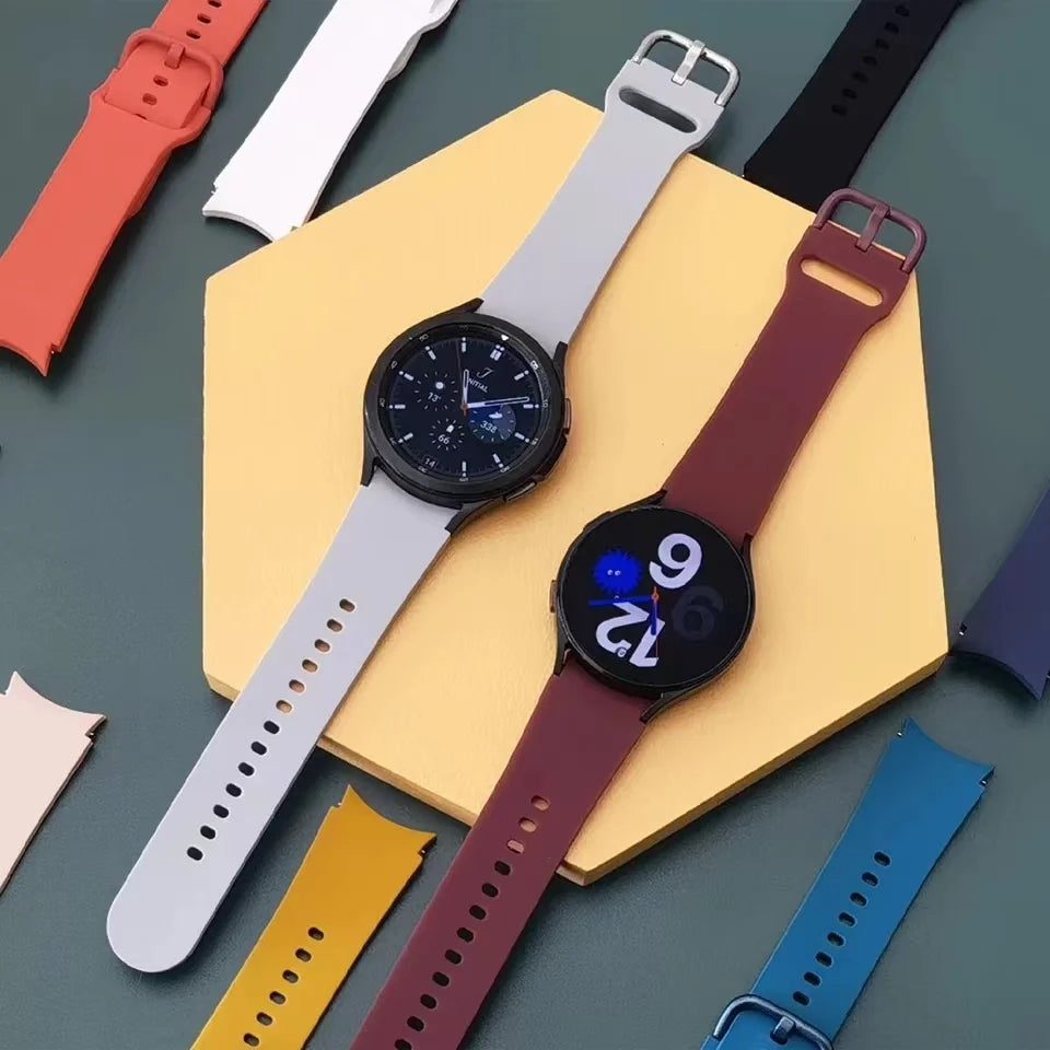 Silicone Replacement Strap for Samsung Galaxy Watch – Sport Bands for Watch 4, 5, 6, 7 (40-47mm)
