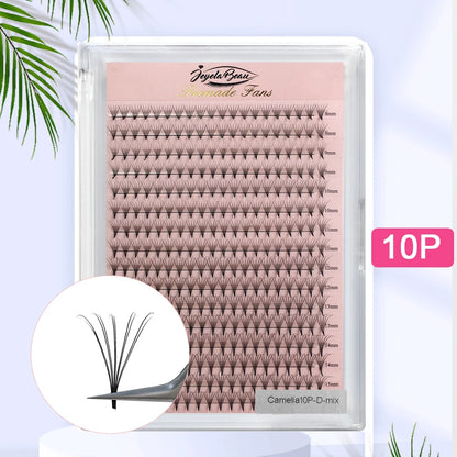 Goddess Premade Volume Lash Fans — 4D to 20D Faux Mink Individual Eyelash Extensions, Pointy Stem 320 Fans