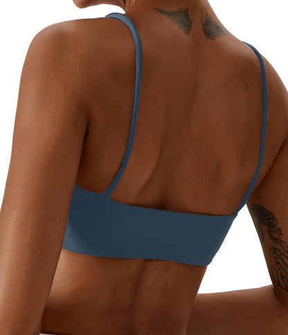 Soft Cross Back Sports Bra - High Quality Women’s Yoga Fitness Top for Running Workout and Activewear