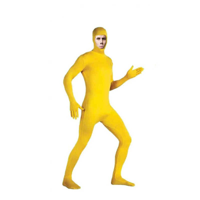24PCS Zentai Invisible Jumpsuits – Skin-Tight Spandex Bodysuit Cosplay Costume for Halloween, Carnival & Stretch Full-Body Wear