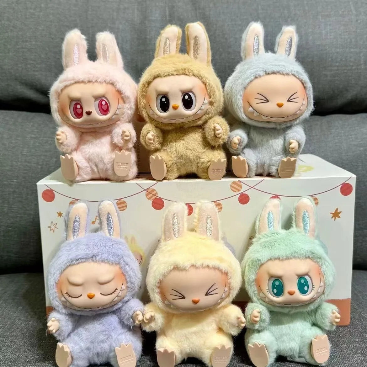 1:1 High-Quality Macaron 2nd The Monsters Labubu Vinyl Plush Blind Box - Sitting Party Doll, Decorative Surprise Gift
