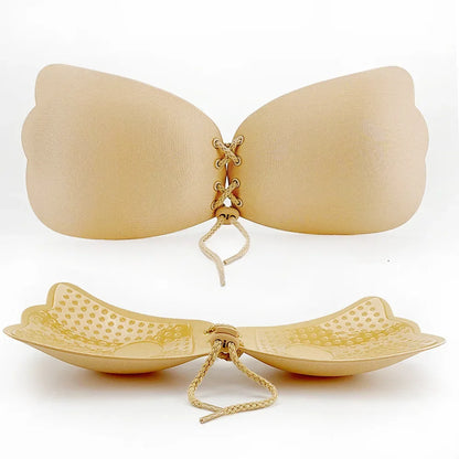Invisible Nude Push-Up Bra Stickers – Silicone Chest Pasties for Women Wedding Lingerie