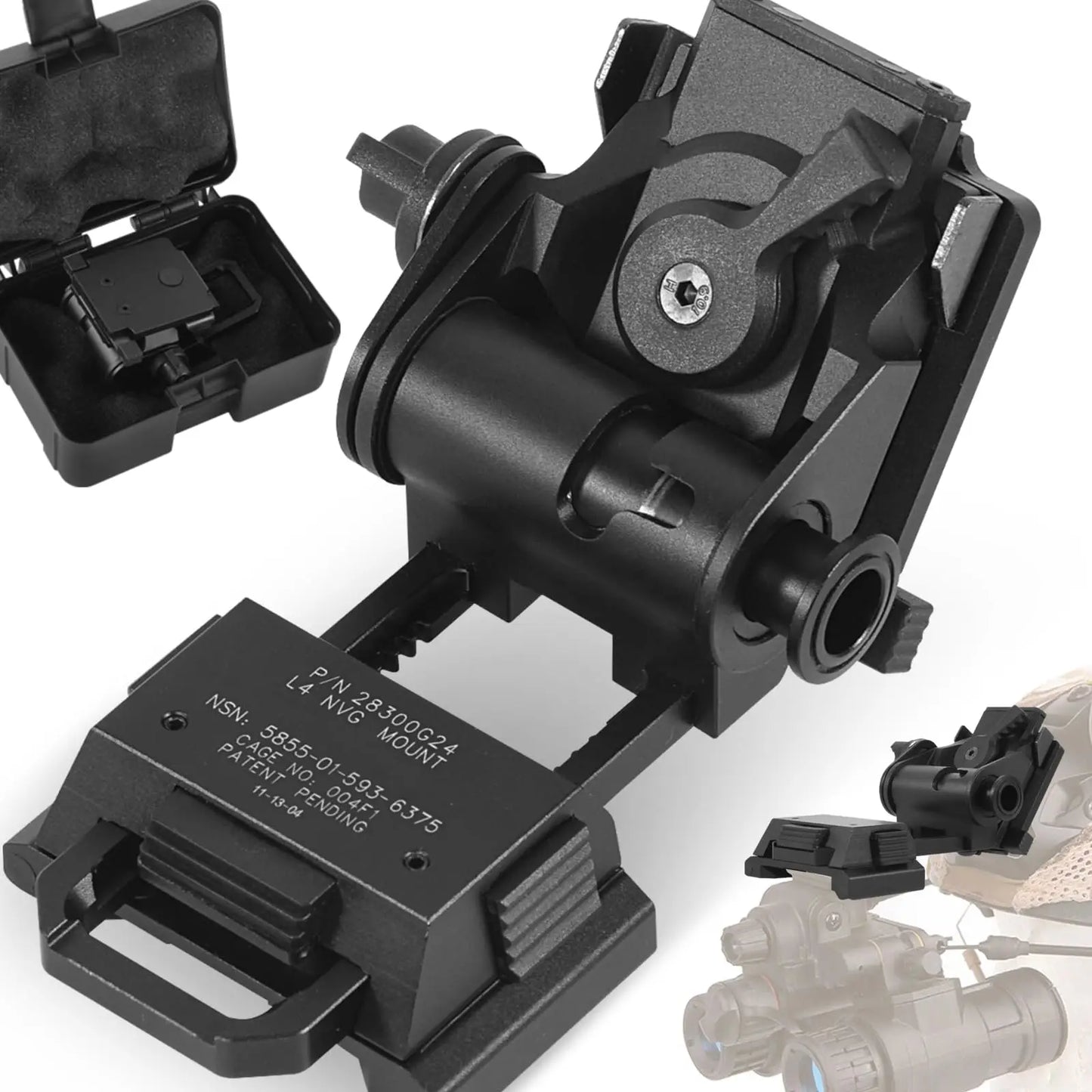 BOOIU Metal L4G24 NVG Helmet Mount Bracket - Holder for PVS15/PVS18 Goggles, Night Vision Stent, Tactical OPS Helmet Parts