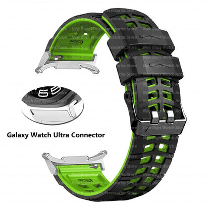 Silicone Sport Band for Samsung Galaxy Watch Ultra 47mm — No-Gap Quick Fit Curved Strap (2025 Ultra Model)