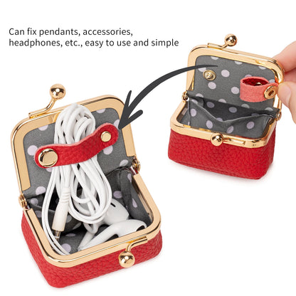 Mini Women’s Jewelry Box - Portable PU Leather Ring, Necklace & Earring Organizer