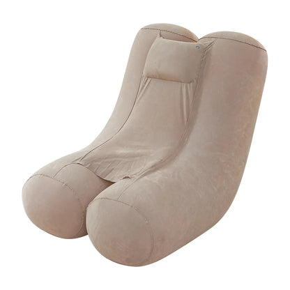 Folding Inflatable Sofa Chair - Thick Durable Compact Lounge for Gaming, Relaxing & Sleeping