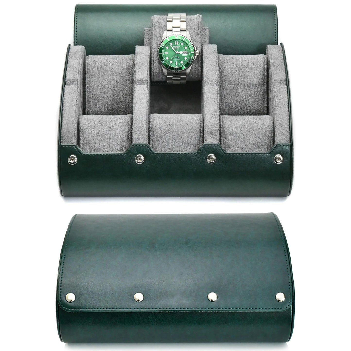 6-Slot Watch Travel Case – PU Leather Organizer Roll for Men & Women, Watch Display Storage Case