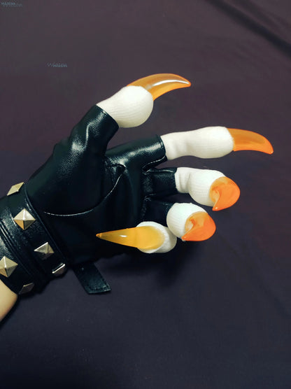Kigurumi Furry Claw Gloves — Plush Fursuit Paws for Cosplay Unisex Handwear (Black/White/Multicolor)