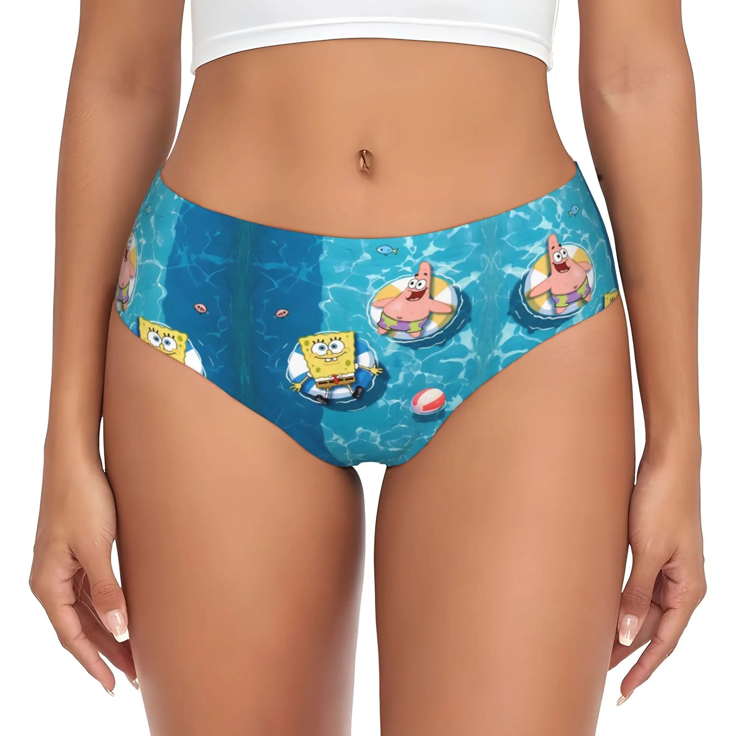 Women’s Anime Graphic Brief Panties - Soft Cartoon Print Underwear