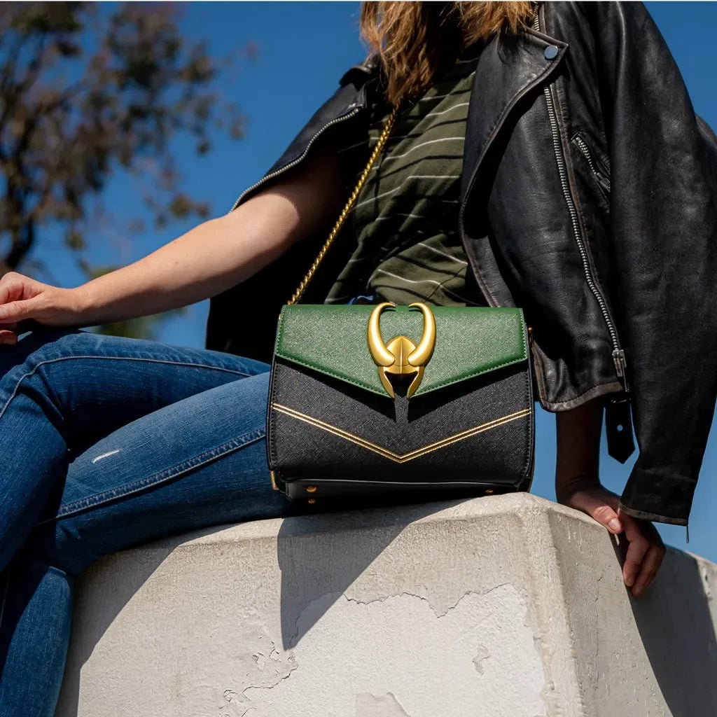 Marvel Loki PU Leather Shoulder Bag – Women’s Fashion Travel Messenger & Cosplay Backpack