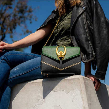 Marvel Loki PU Leather Shoulder Bag – Women’s Fashion Travel Messenger & Cosplay Backpack
