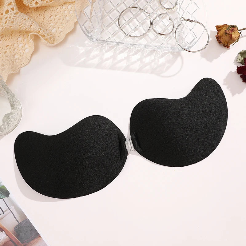 FINETOO Invisible Silicone Nipple Covers - Hypoallergenic Two-Tone Mango Cup Adhesive Bra Patches for Women, 1–15 Pieces