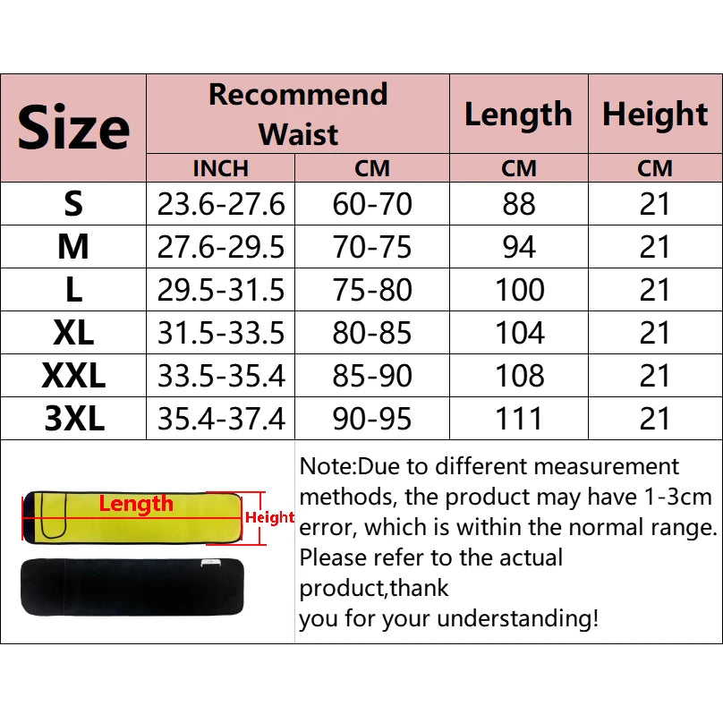 Sauna Waist Trainer Slimming Belt — Men & Women Fitness Cincher Corset for Belly Control, Sweat & Fat Burning