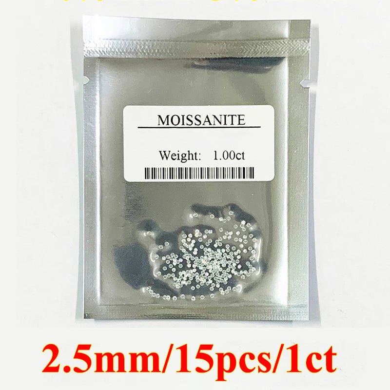 1CT Lab-Grown Moissanite Diamonds – D Color VVS1 Loose Gemstones, Full Size 0.7mm-20mm