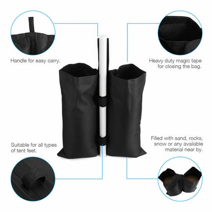 Outdoor Gazebo Foot Leg Weights: Camping Equipment Sand Bags for Marquee Waterproof Tent - Garden & Outdoor Accessories