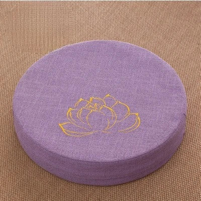 Yoga Meditation Cushion – 40x6cm Hard Linen Lotus Pillow with Backrest, Removable & Washable Tatami Mat