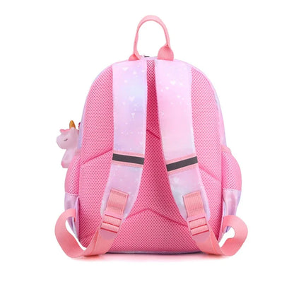 New Unicorn Backpack for Girls - Cartoon Pink Princess School Bag, Kids Satchel for Kindergarten, Mochila Infantil Escolar
