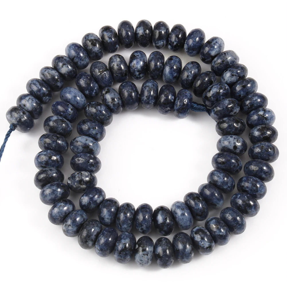 Natural Stone Rondelle Beads - 5x8mm Tourmaline, Citrine & Quartz Loose Beads for DIY Bracelets