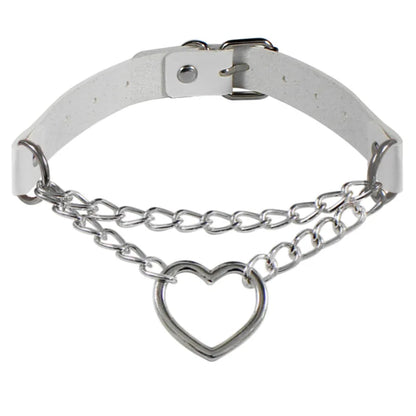 PU Leather Gothic Choker Collar Necklace - Punk Rivet Spike Bell Ring Cosplay Jewelry for Parties and Costumes