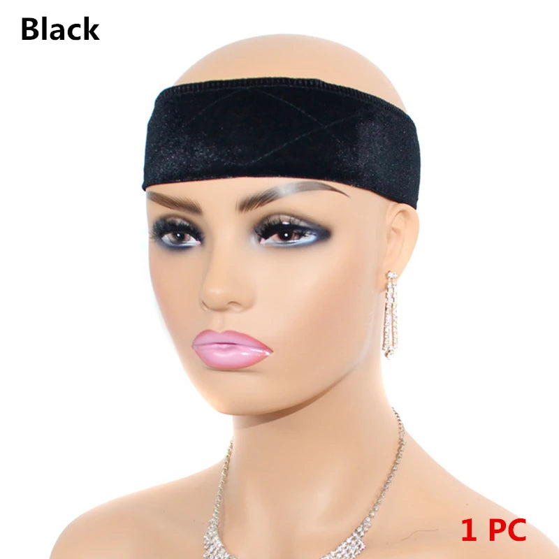 Adjustable Velvet Wig Grip Band - No-Slip Headband for Lace Front Wigs, Secure Wig Holder for Women