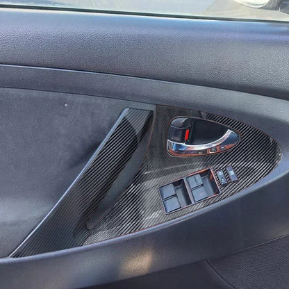 Toyota Camry Aurion XV40 2007-2011 Center Console Trim Decals - Carbon Fiber Interior Molding Sticker Set