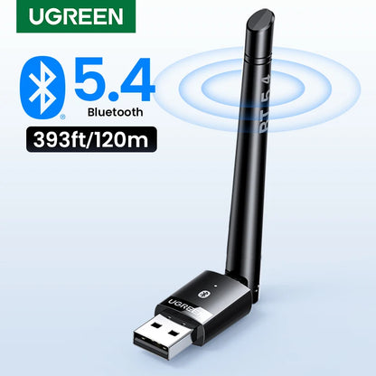 USB Bluetooth 5.3/5.4 Adapter - 120M Dongle for PC, Wireless Mouse, Keyboard, Music Audio Receiver and Transmitter