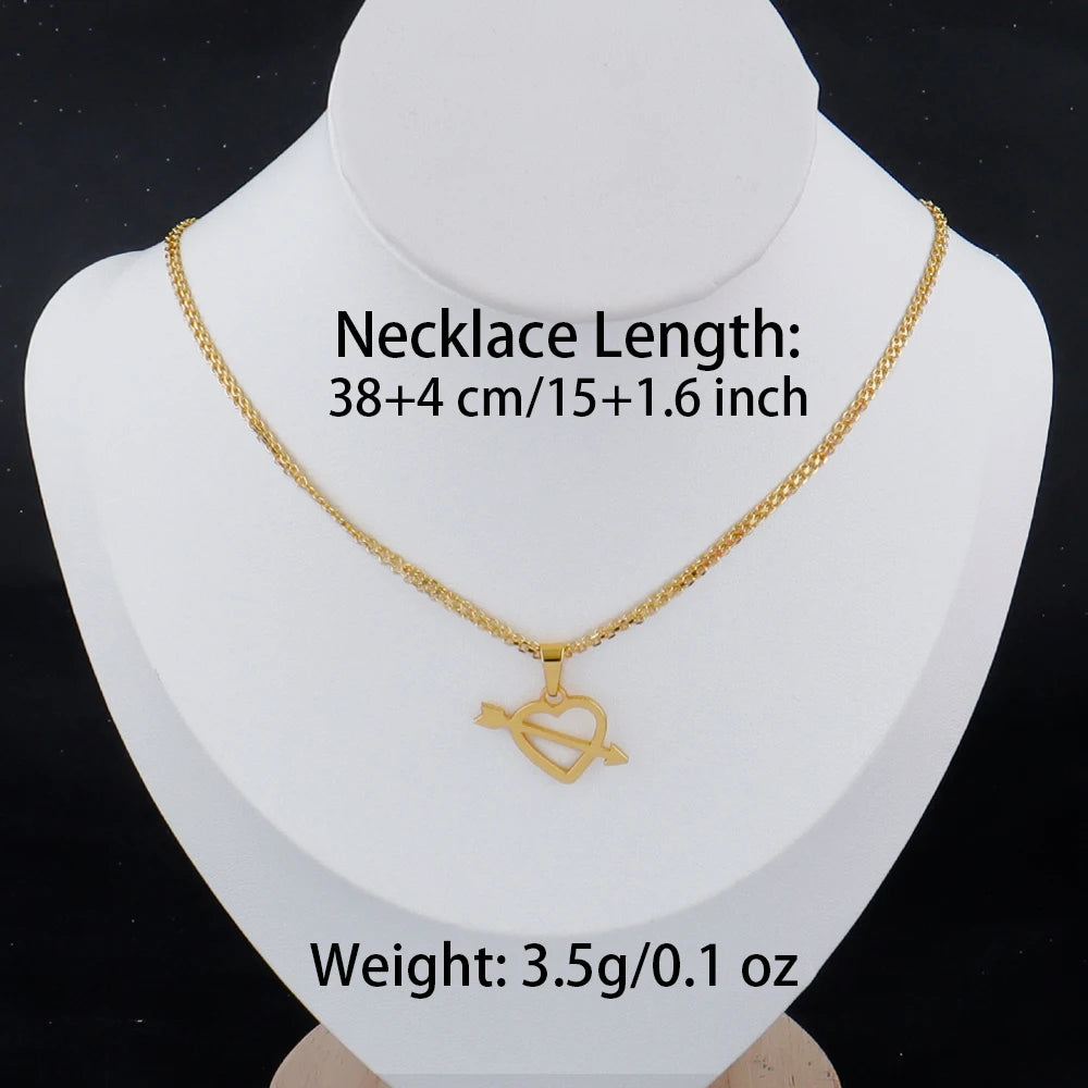 Luxury Gold Stainless Steel Letter Necklace – Minimalist Women’s Jewelry for Daily Wear & Gift