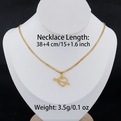 Luxury Gold Stainless Steel Letter Necklace – Minimalist Women’s Jewelry for Daily Wear & Gift