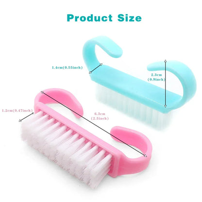 10/20/50/100pcs Nail Cleaning Brush Set - Handle Grip Fingernail Scrubber Tools for Men & Women Manicure Care