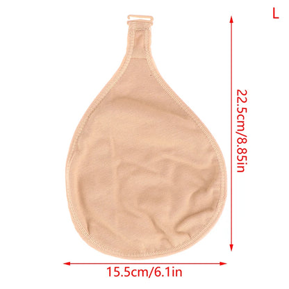 Women Silicone Breast Forms Protective Cotton Pocket Cover – Soft Mastectomy Prosthesis Holder for Artificial Breast Forms, Triangle Shape Comfort Support Accessory