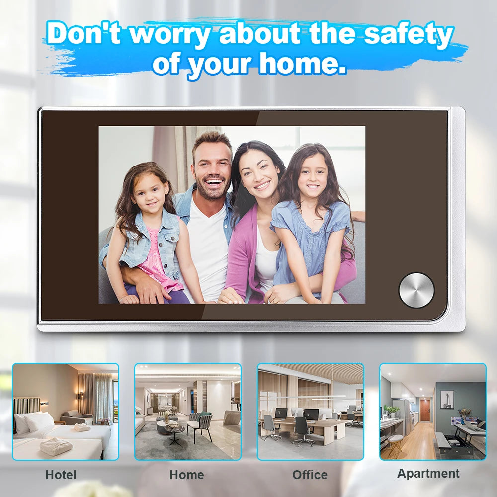 Awapow 3.5" Digital Door Viewer — 120° HD LCD Peephole Camera, 2MP Cat Eye Doorbell Monitor
