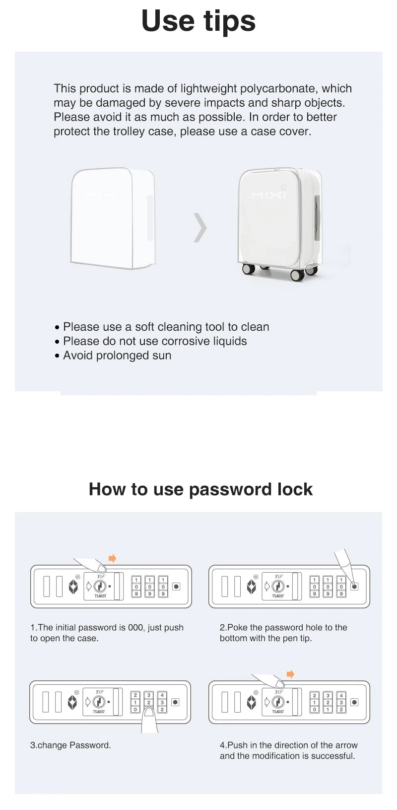 Mixi Aluminum Frame Carry-On Suitcase — Patent Design Rolling Luggage for Cabin, 18/20/24 Inch M9260